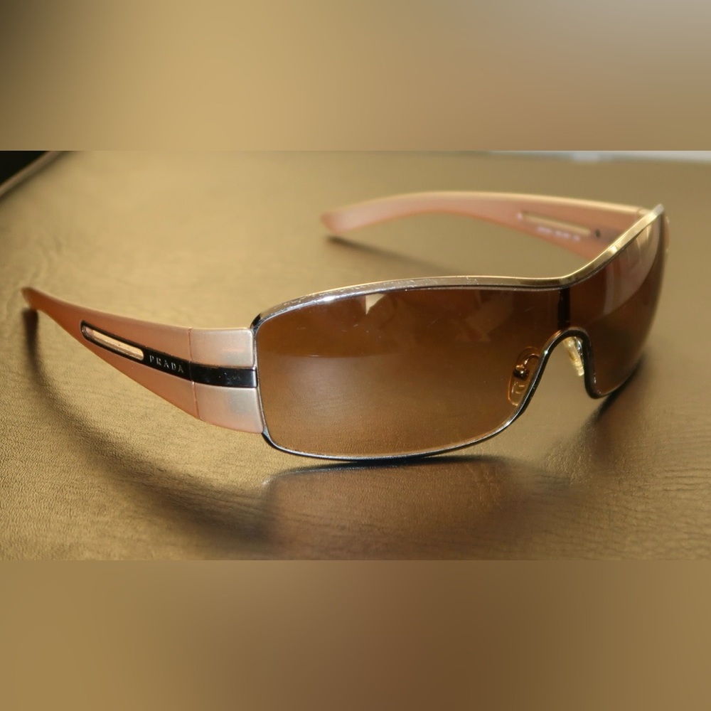 Prada gold sunglasses